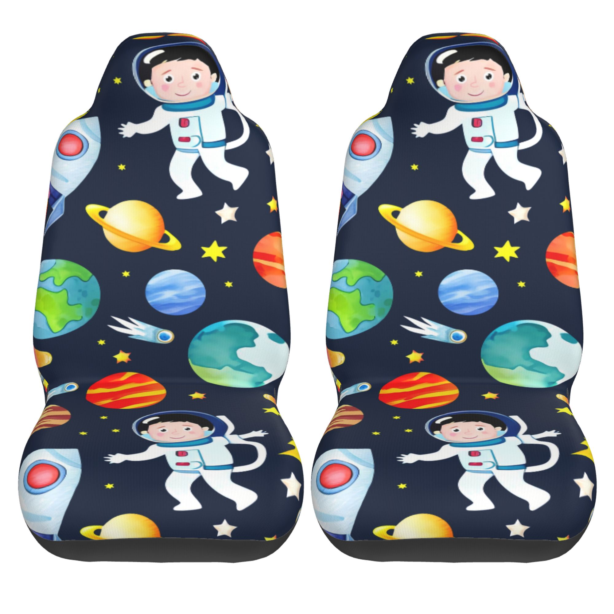 ZICANCN Car Seat Cover Space Tourism Car Front Seat Covers Protectors ， Automotive Seat Covers for Cars Trucks Suv