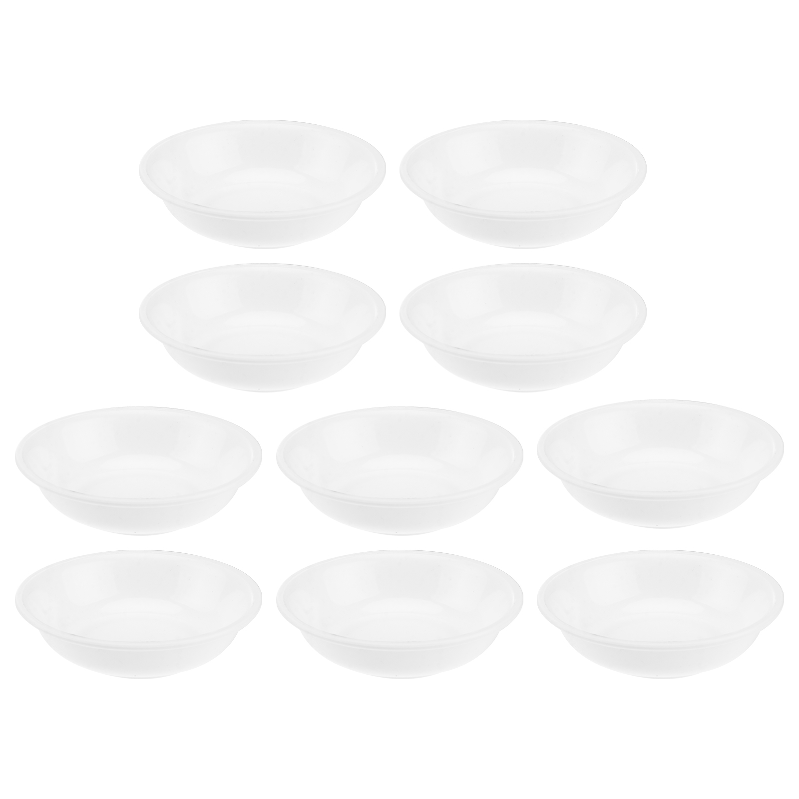 HOMEMAXS 10pcs White Plastic Sauce Dishes Food Dipping Bowls