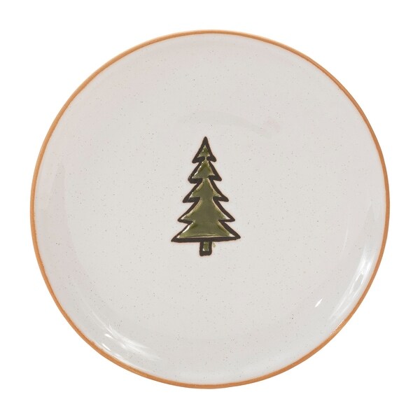 Ceramic Pine Tree Plate (Set of 4)