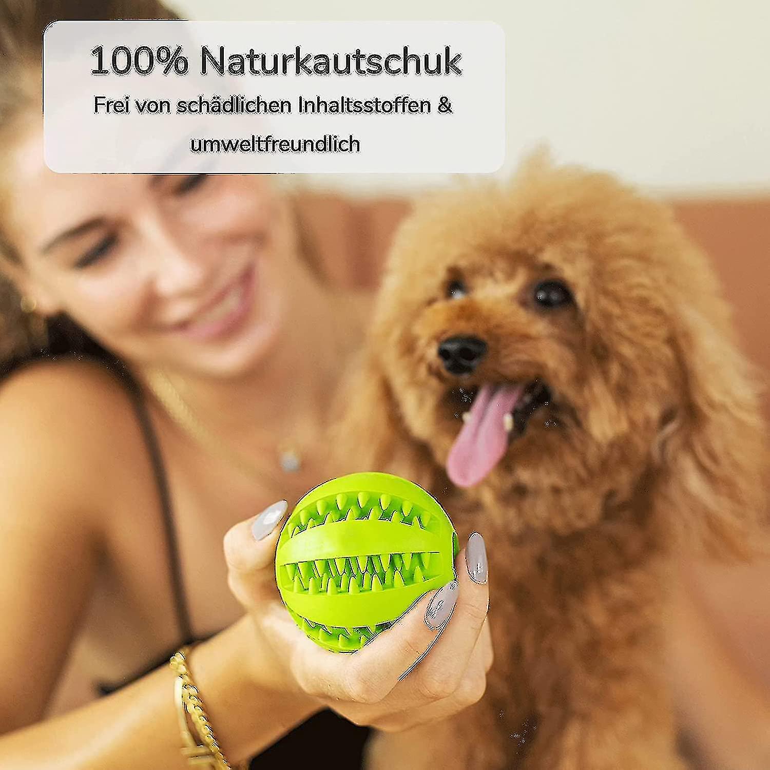 Szsh Natural Rubber Dog Bite Ball， Mint Natural Rubber Dog Food Ball， Two 5cm Dog Teeth Cleaning Toys Hy