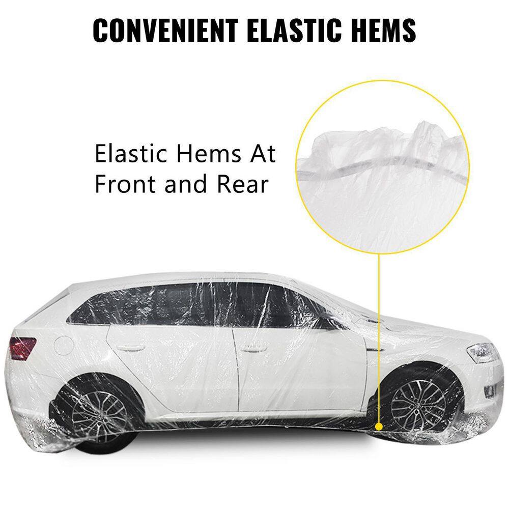 VEVOR Plastic 22 ft. x 12 ft. Car Cover Disposable Car Covers Universal Car Cover Waterproof Dust-Proof Full Cover (10-Pieces) CY10BZSLCZ0000001V0