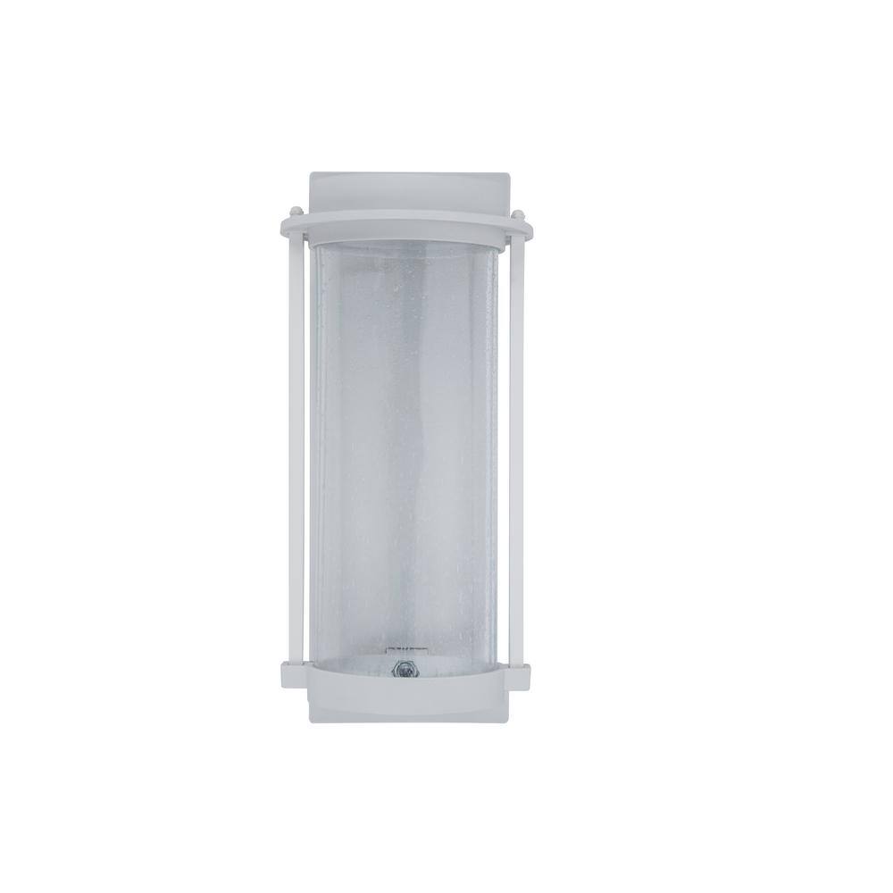 LUTEC Coastal Newport White Outdoor Integrated LED Wall Lantern Sconce 5185903331