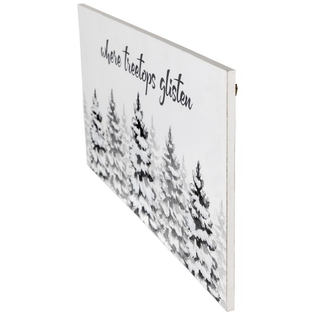 Where Treetops Glisten Christmas Wall Sign