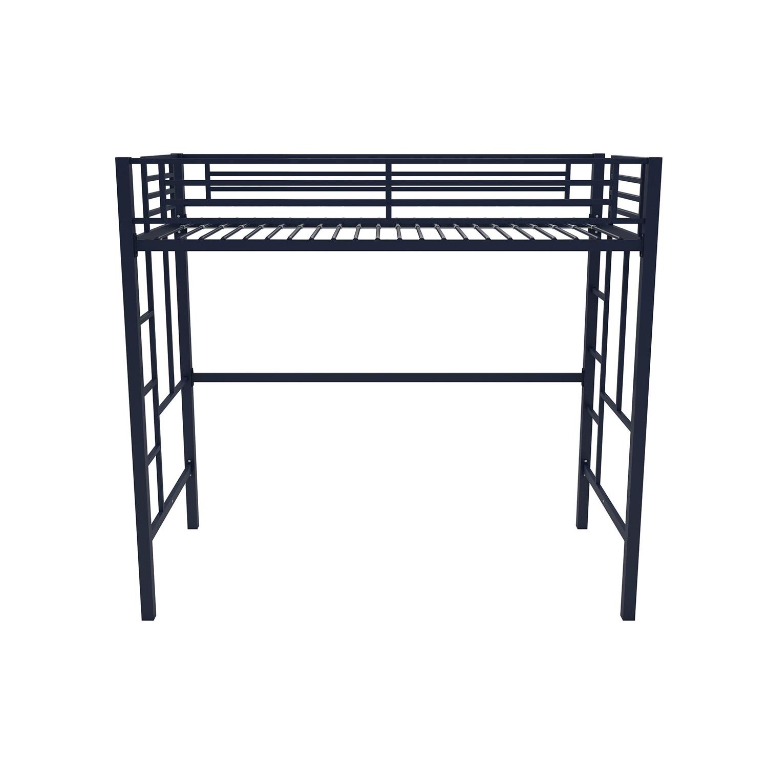 Your Zone Metal Loft Bed Twin Size Navy  Crowdfused