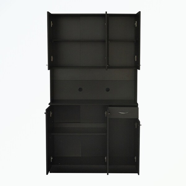 Wardrobe with 6-Doors， 1-Open Shelves and 1-Drawer - - 37065678