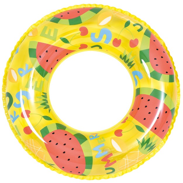 Northlight Inflatable Summer Watermelon Children x27 s Inner Tube Ring Float 24 inch