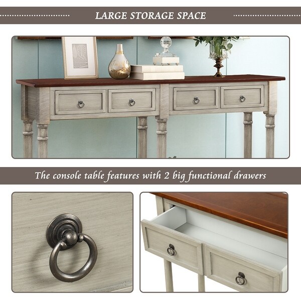 Console Table Sofa Table with Storage and Drawer