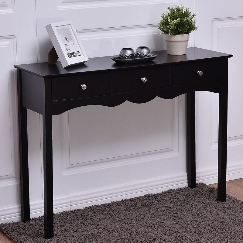 3-Storage Drawers Hall Console Table for Entryway