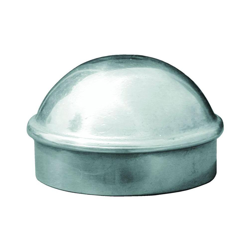 YARDGARD 1-58 in. Galvanized Aluminum Chain Link Fence Plain Dome Post Cap 328560C