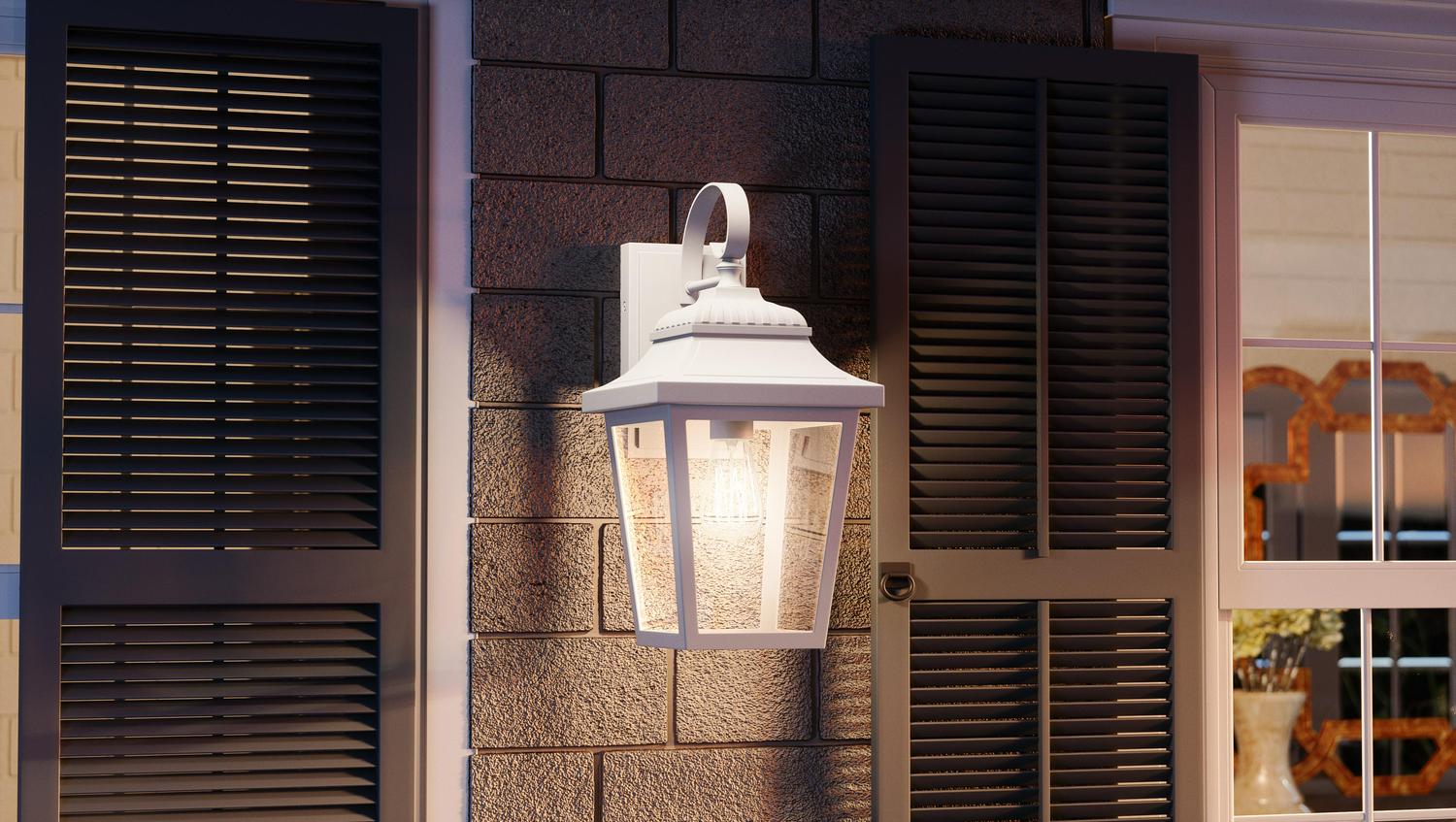 Ashley Harbour Penny 1-Light White Lustre Outdoor Wall Lantern