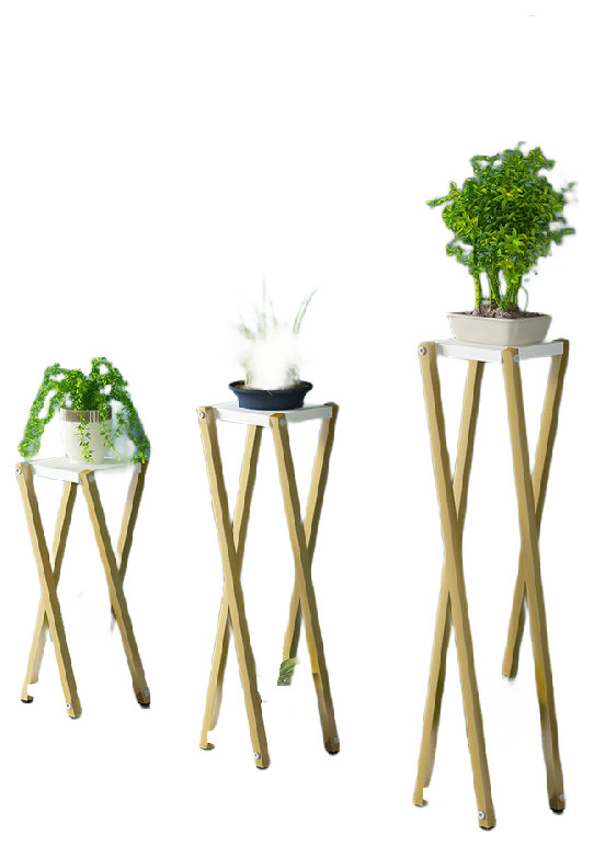Multi Layer Golden Flower Plant Shelves for Living Room  Balcony   Contemporary   Plant Stands And Telephone Tables   by Miron Demid LLC  Houzz