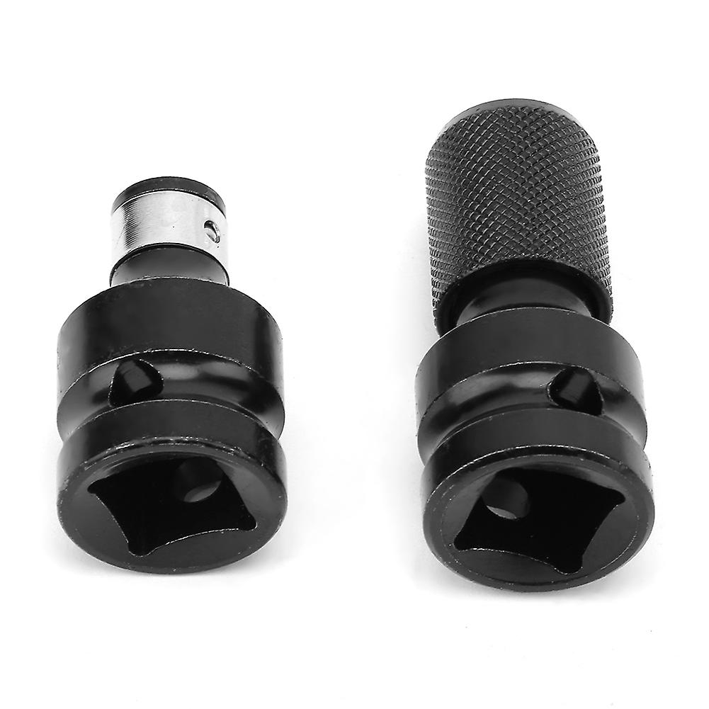 2pcs 1/2 To 1/4 Hex Female Telescopic Socket Adapter For Electric Wrench