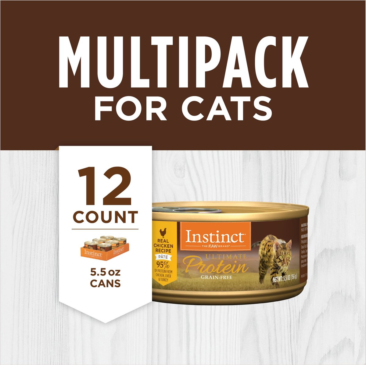 Instinct Ultimate Protein Grain-Free Pate Real Chicken Recipe Wet Canned Cat Food