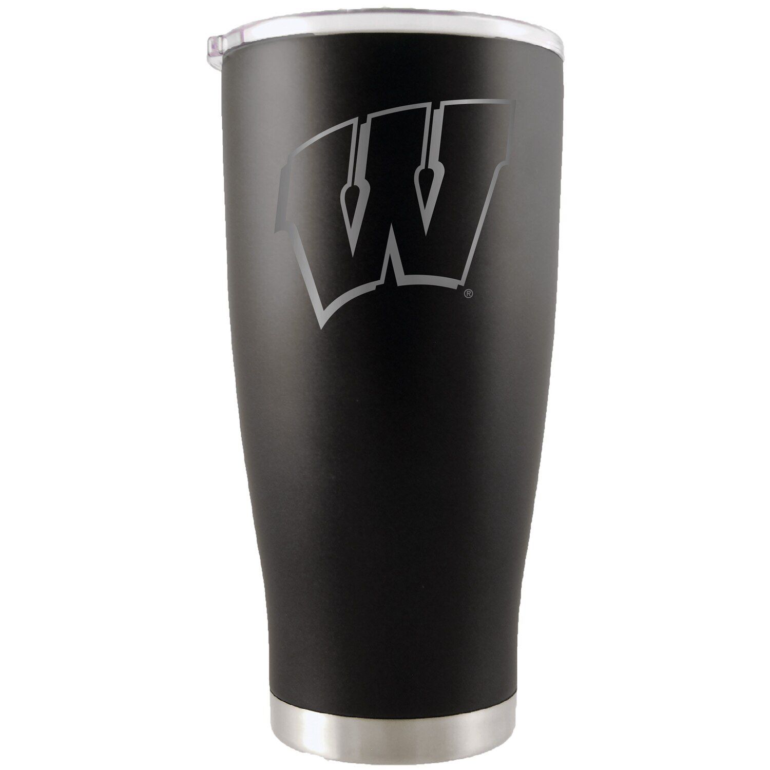 Wisconsin Badgers 20oz. Etched Team Logo Tumbler - Black