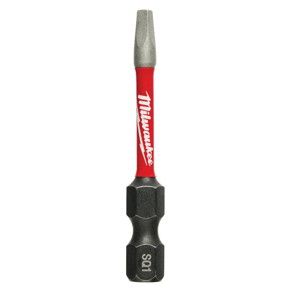 MW SHOCKWAVE Impact Duty 2 in. Square #1 Alloy Steel Screw Driver Bit (2-Pack) 48-32-4971