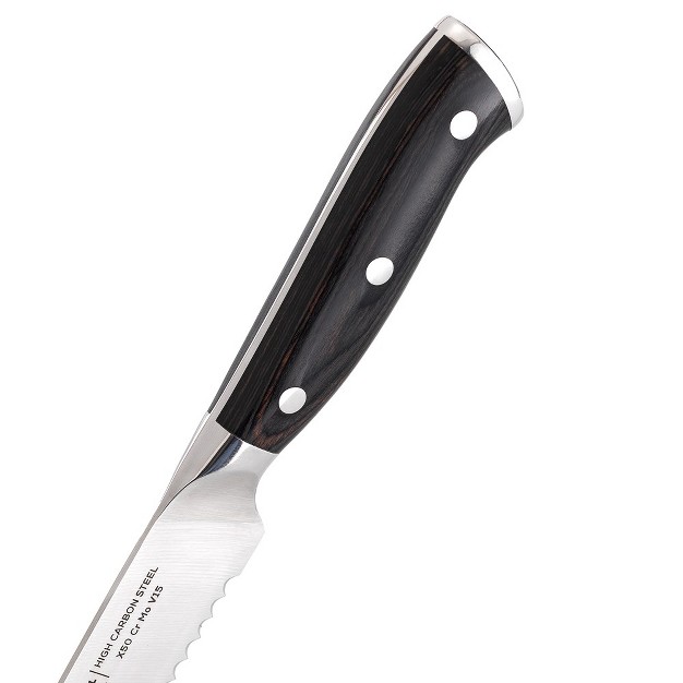 Joyjolt 8 Bread Knife High Carbon X50 German Steel Kitchen Knife