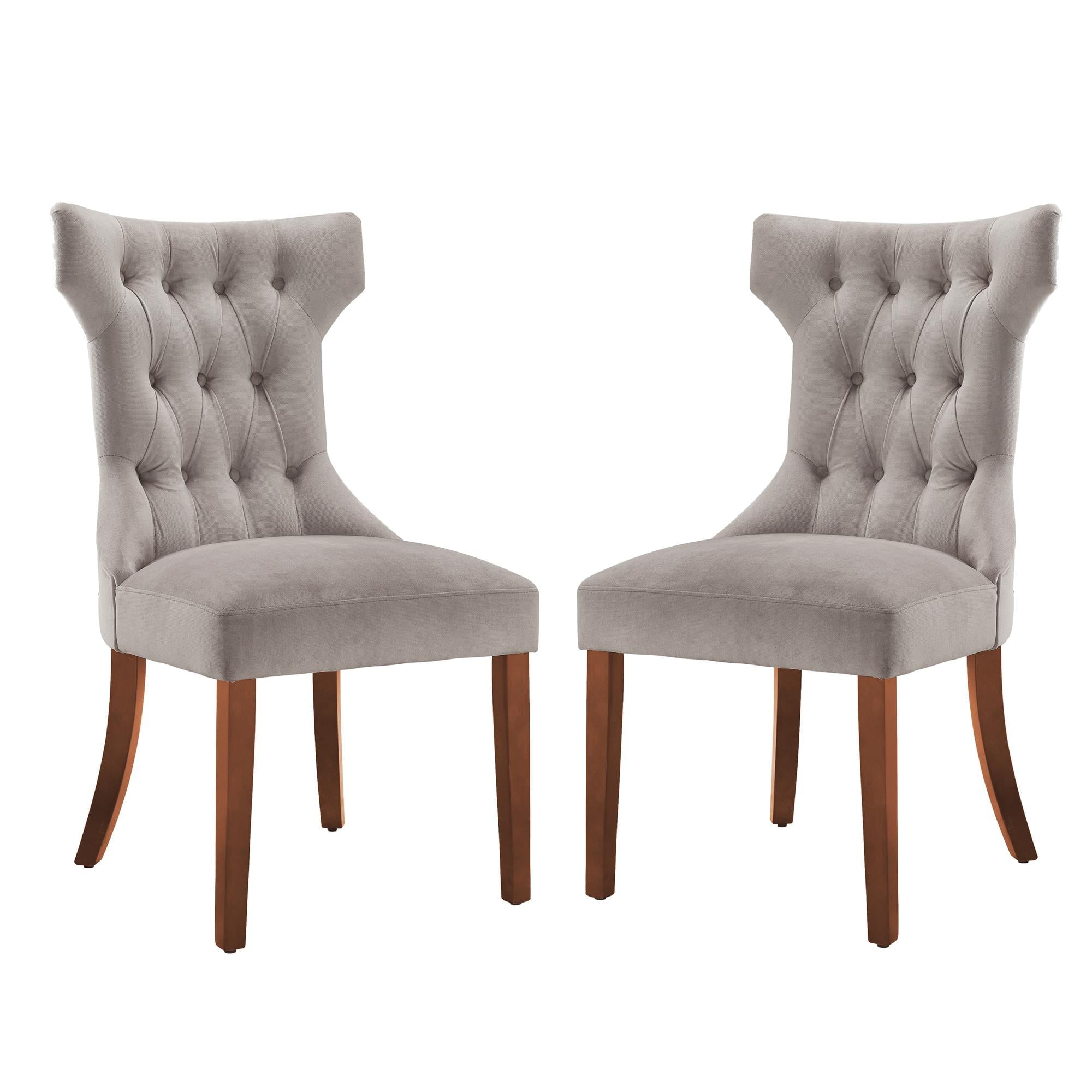 Ember Interiors Clairborne Tufted Dining Chair， Set Of 2， Taupe