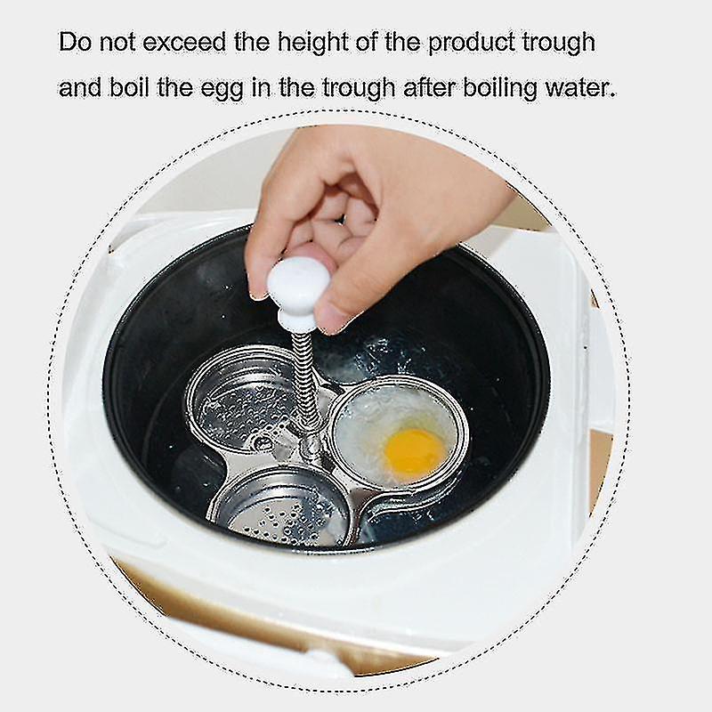 Multi-function Microwave Egg Poachers Cooker Stainless Steel Boiler Steamer Tool