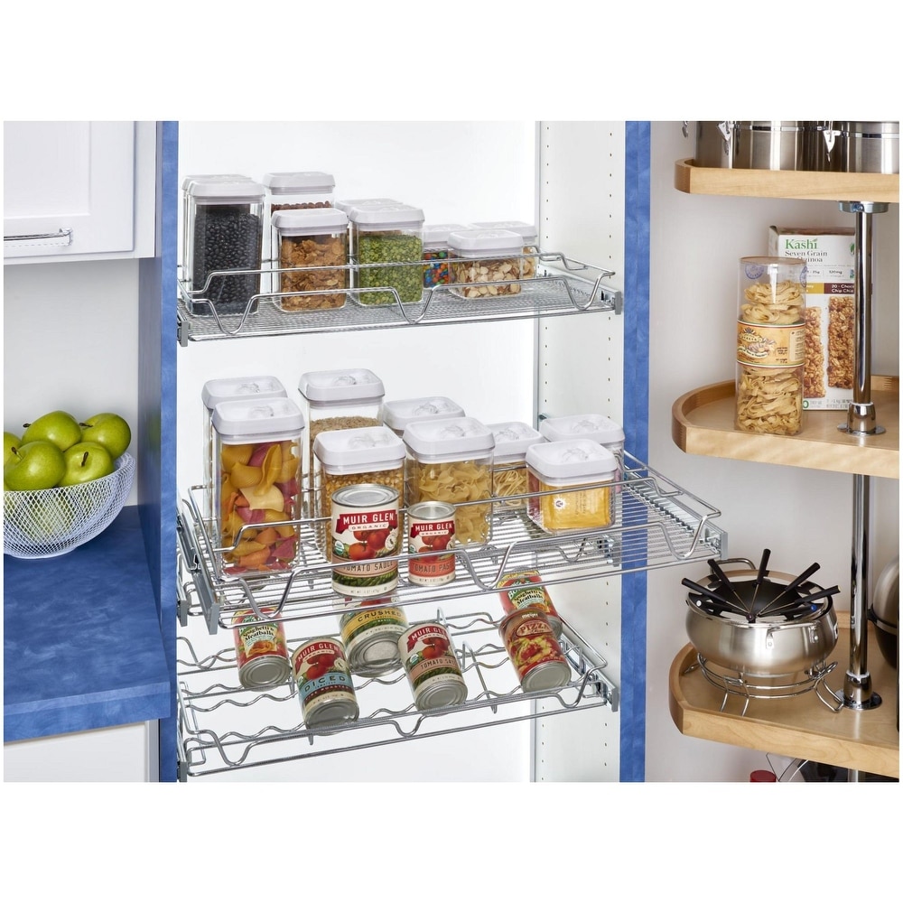 Rev A Shelf Set of 3 Clear Plastic Containers with Locking Lids