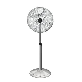 Aoibox 16 in. 3 Speeds Adjustable Height High-Velocity Heavy Duty Metal Pedestal Fan in Silver Horizontal Oscillation 75 SNSA11FN009