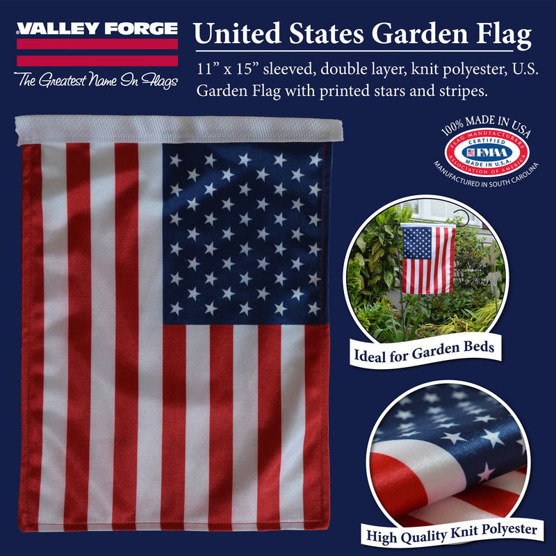 GRDN FLAG US POLY 11X15