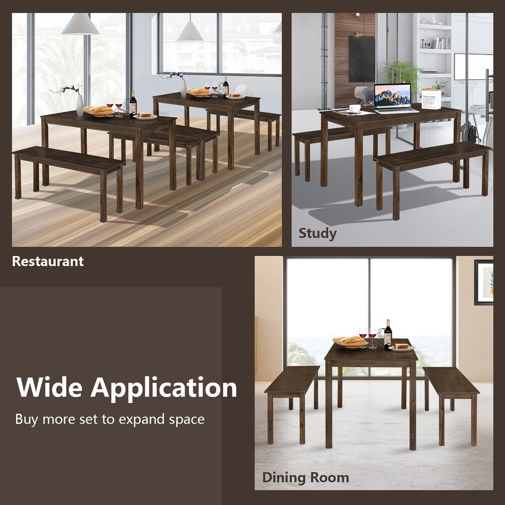 3 Pieces Modern Studio Collection Table Dining Set