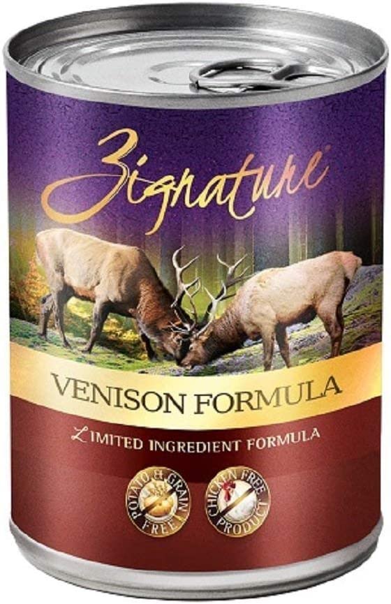 Zignature Venison Limited Ingredient Formula Grain-Free Canned Dog Food 13-oz case of 12