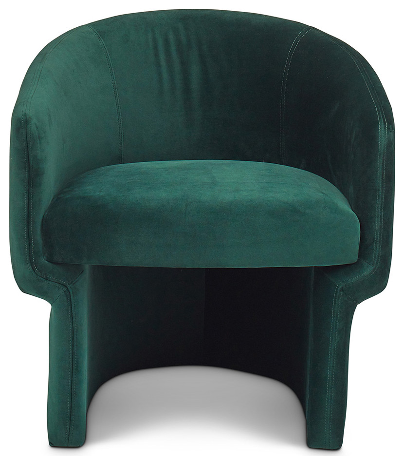 Giverny Accent Chair Dark Green   Midcentury   Armchairs And Accent Chairs   by Rustic Home Furniture Deco  Houzz