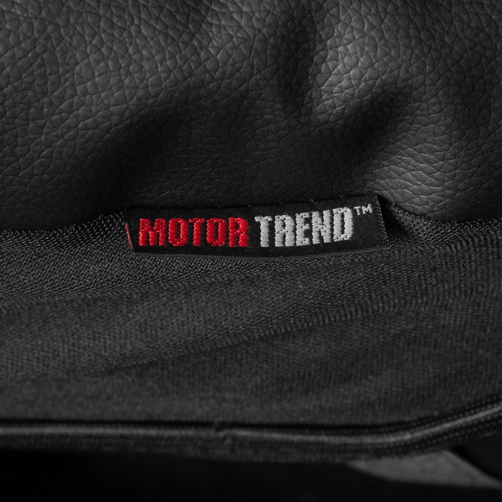 Motor Trend Stitched Faux Leather Car Seat Covers for Front Seats， Black - Luxurious Protection for Auto Truck Van and SUV