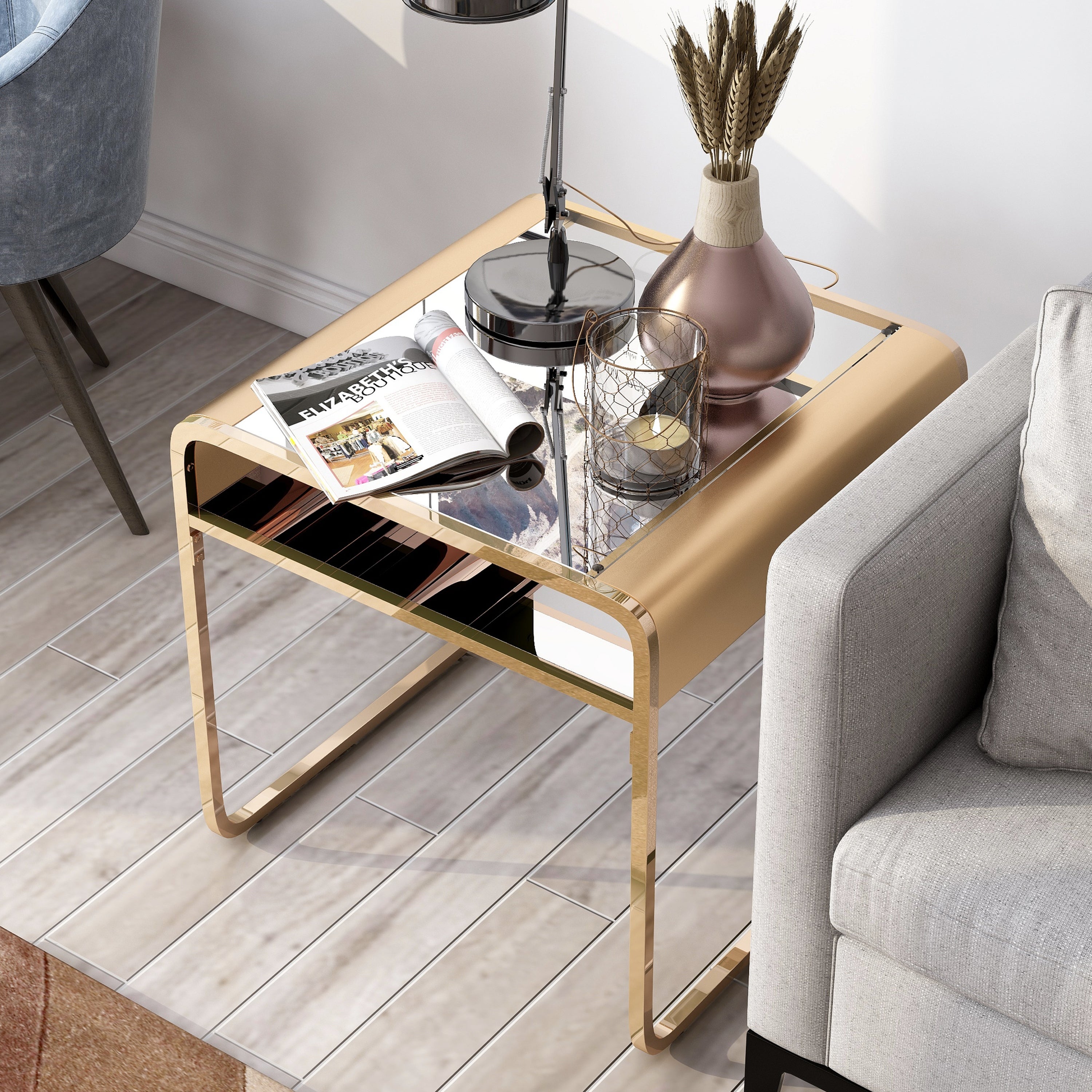 Furniture of America Watler Contemporary 24-inch 1-shelf Side Table