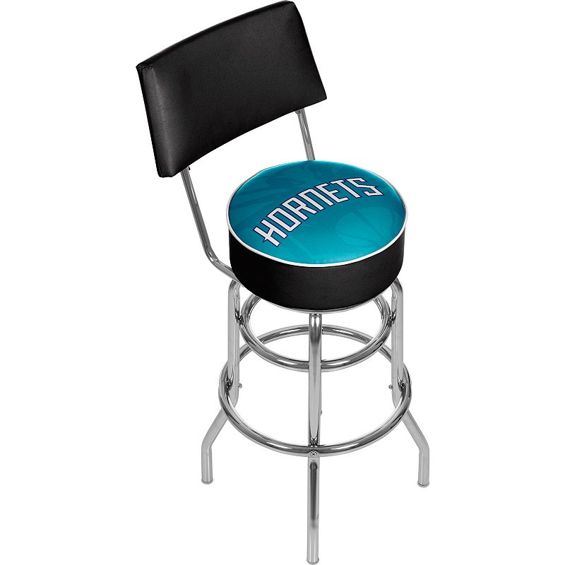 Charlotte Hornets Padded Swivel Bar Stool with Back