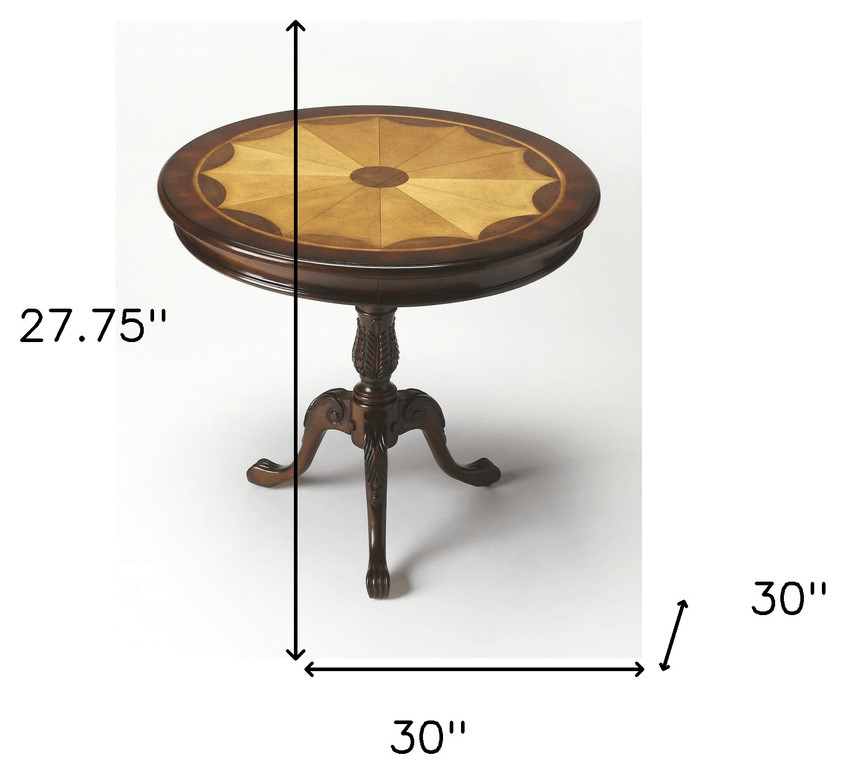 30 quotBrown Round Coffee Table   Traditional   Coffee Tables   by HomeRoots  Houzz