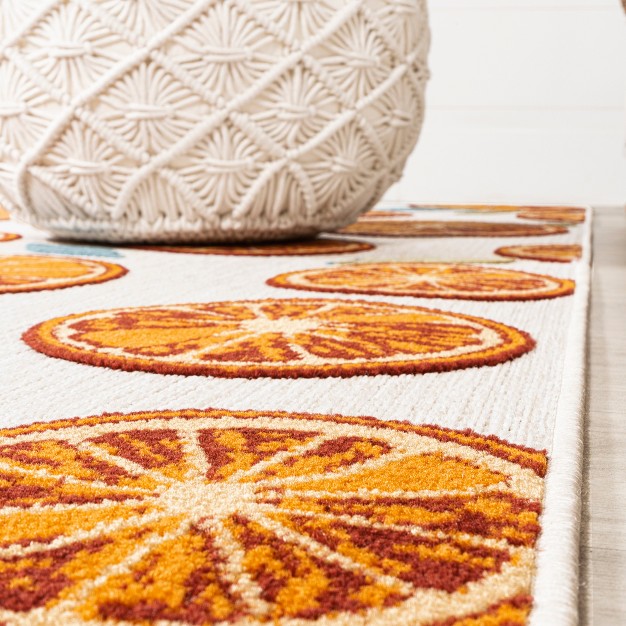 Aranciata Citrus Slice High low Indoor outdoor Area Rug Jonathan Y