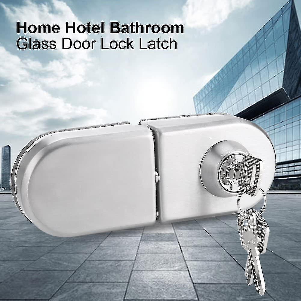 5-15mm Stainless Steel Door Lock Anti-theft Security Lock Frameless Push Sliding Door Lock With Keysone Piece