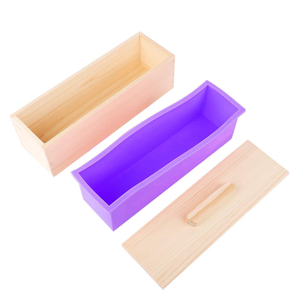 1200ML Rectangle Silicone Soap Mold with Lid DIY Tool for Baking Cake Ice Chocolate