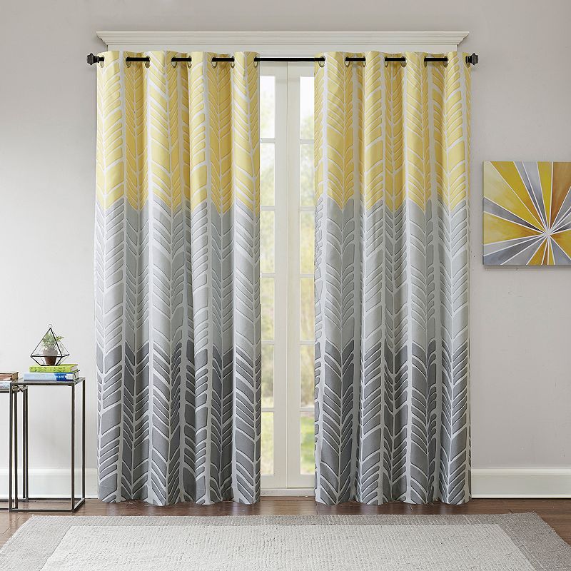 Intelligent Design 100% Blackout 1-Panel Kennedy Window Curtain