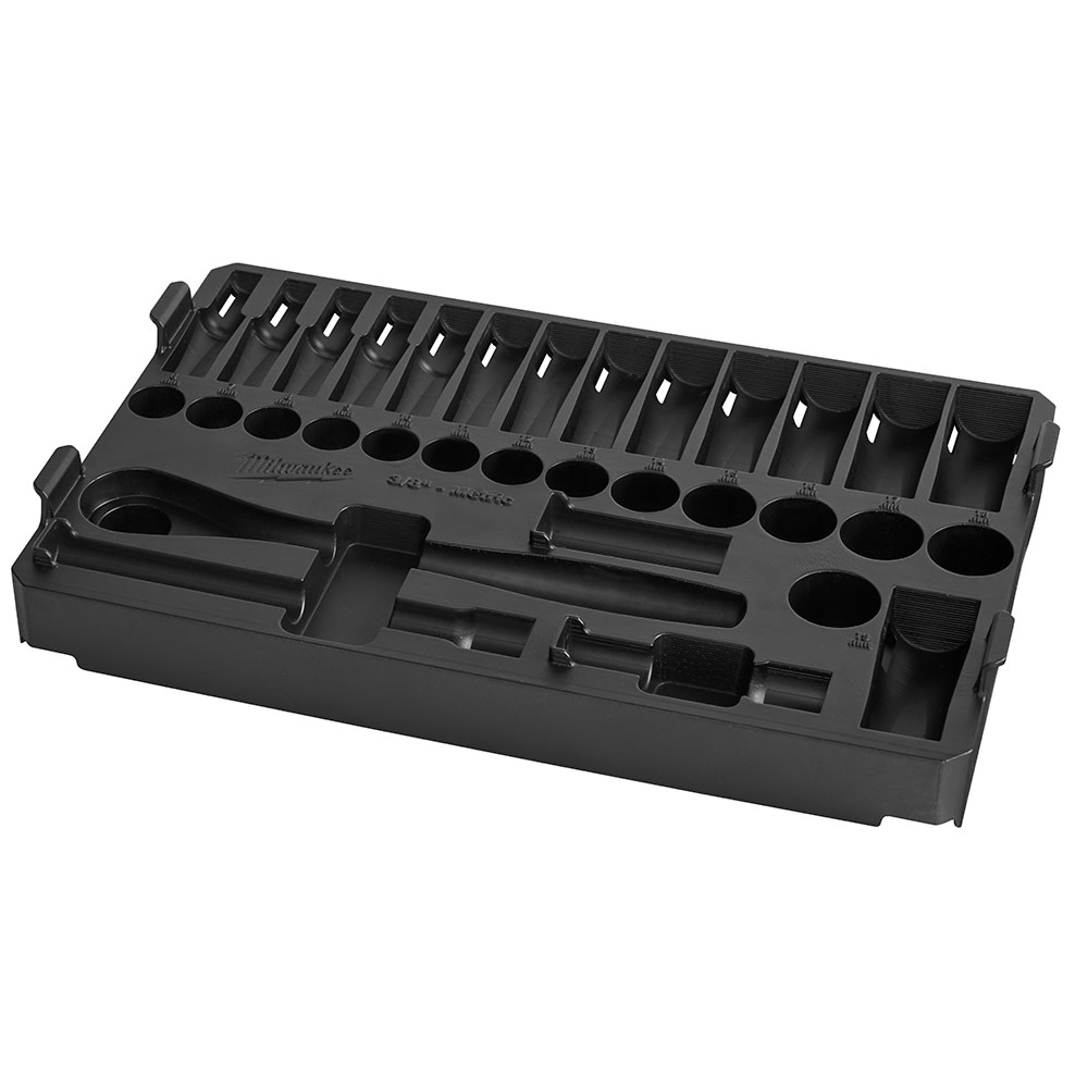 MW 3/8 32pc Ratchet and Socket Set in PACKOUT - Metric Tray 48-22-9482T from MW