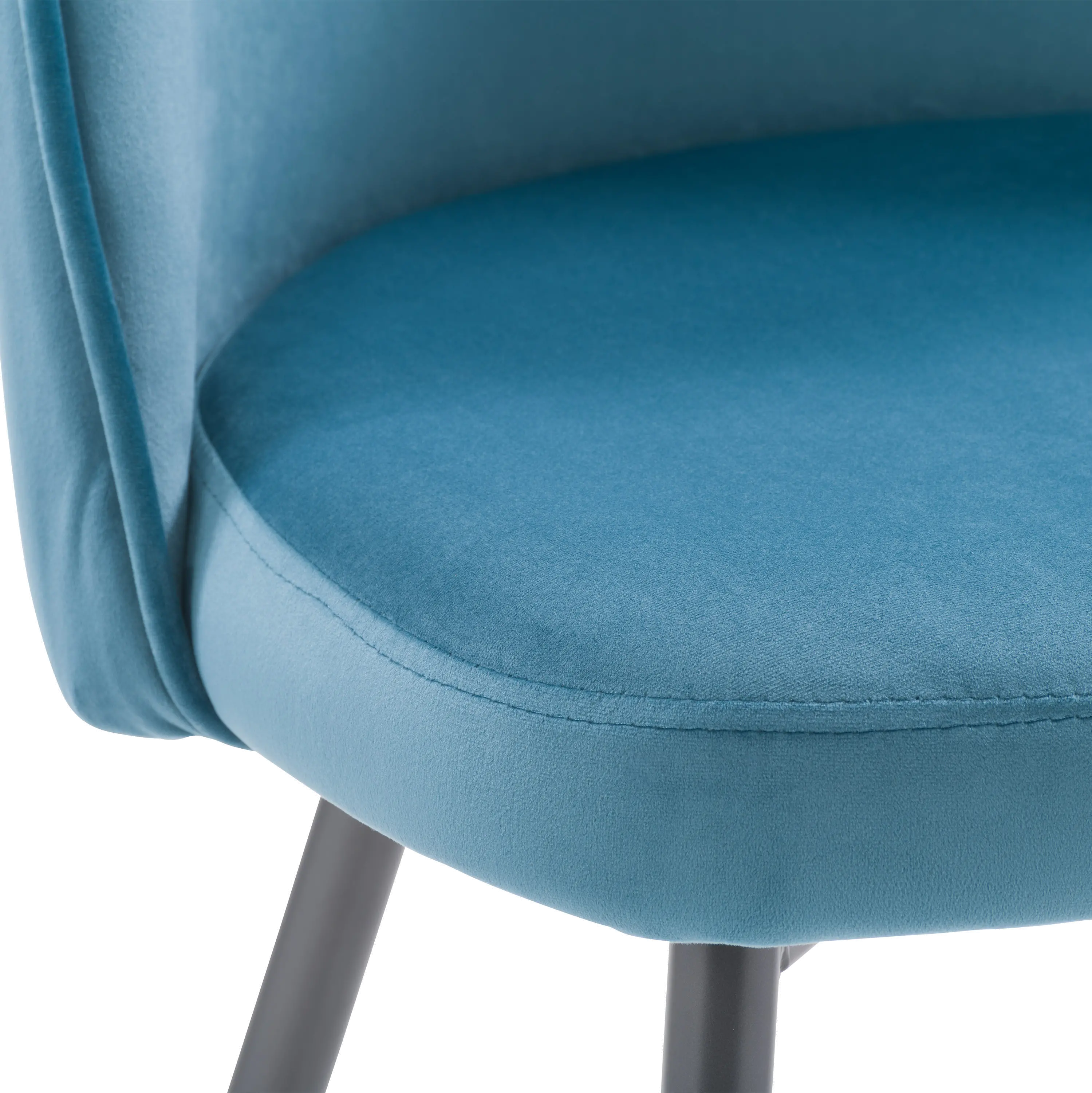 Ayla Blue Velvet Upholstered Side Chair