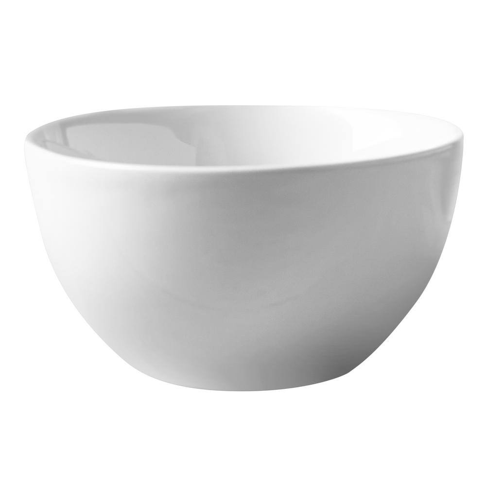 Tabletops Gallery 22 fl. oz. White Round Stoneware Cereal Bowls (Set of 10) TTU-P7233-EC