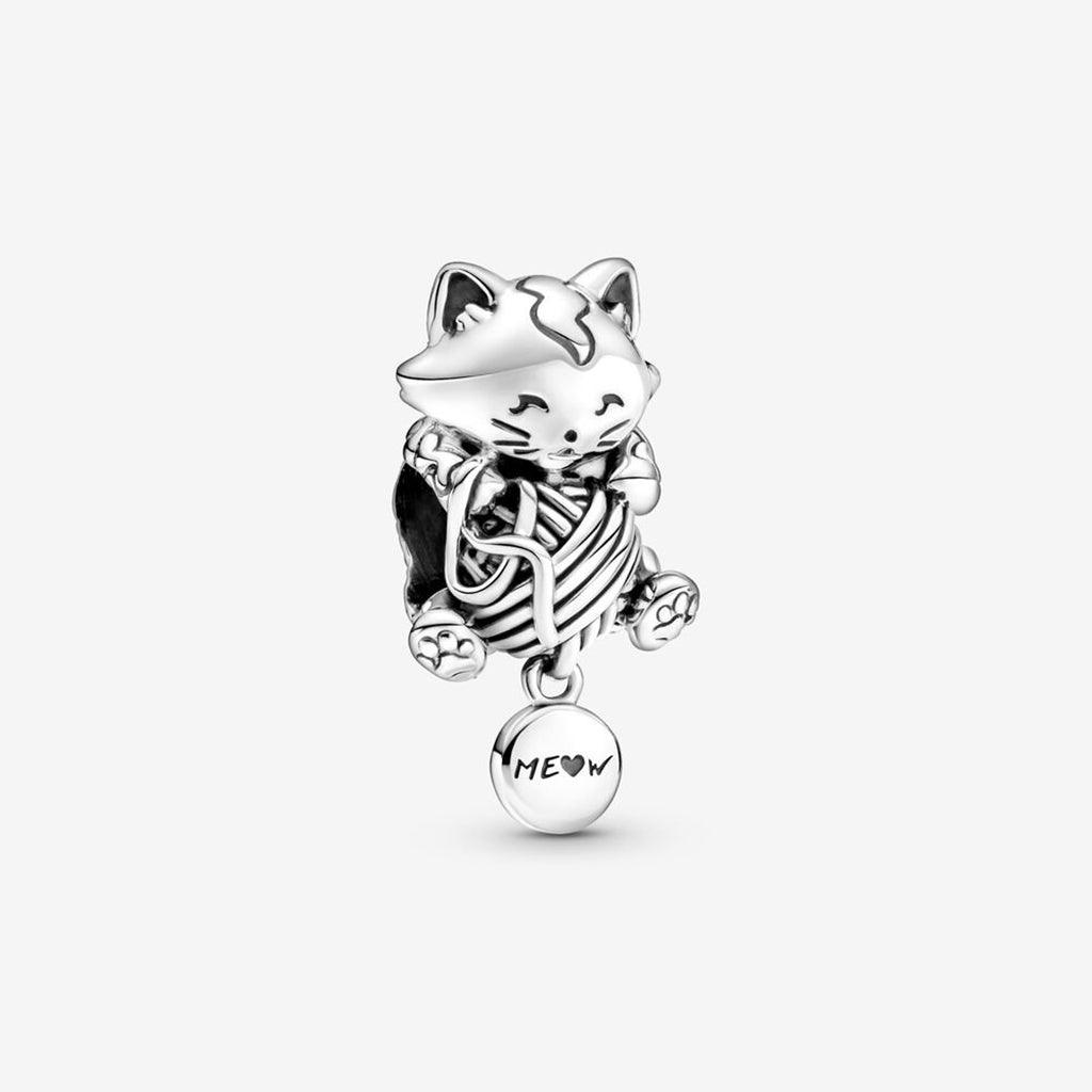 PANDORA  Kitten & Yarn Ball Charm