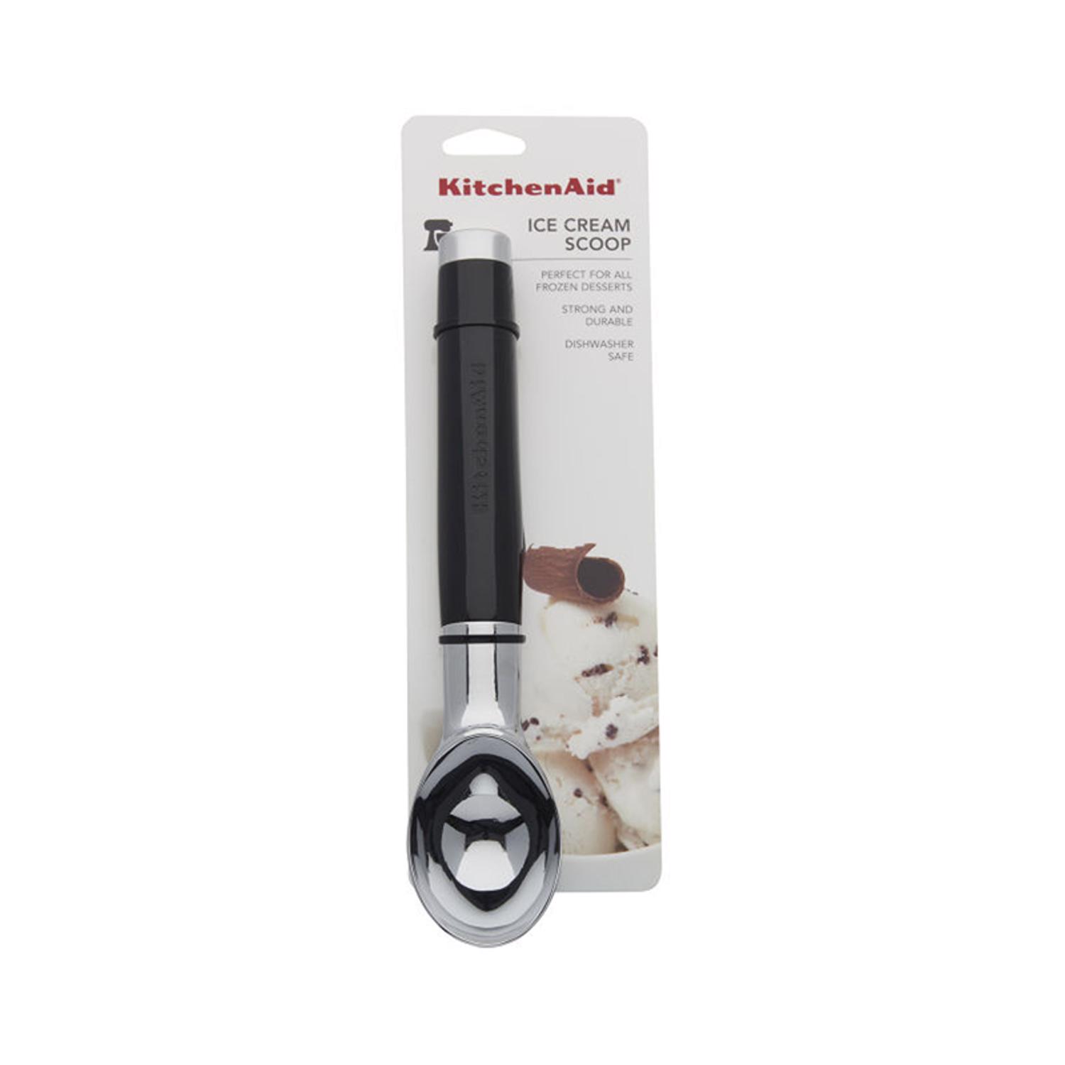 KitchenAid Black ABS Plastic/Stainless Steel Ice Cream Scoop