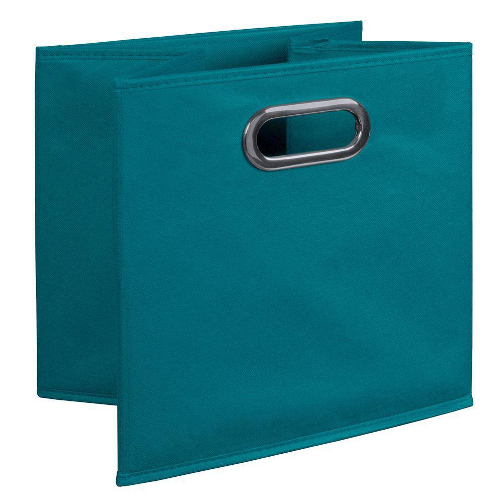 Regency 12 in. H x 12 in. W x 12 in. D Teal Fabric Cube Storage Bin HDCHTOTETL