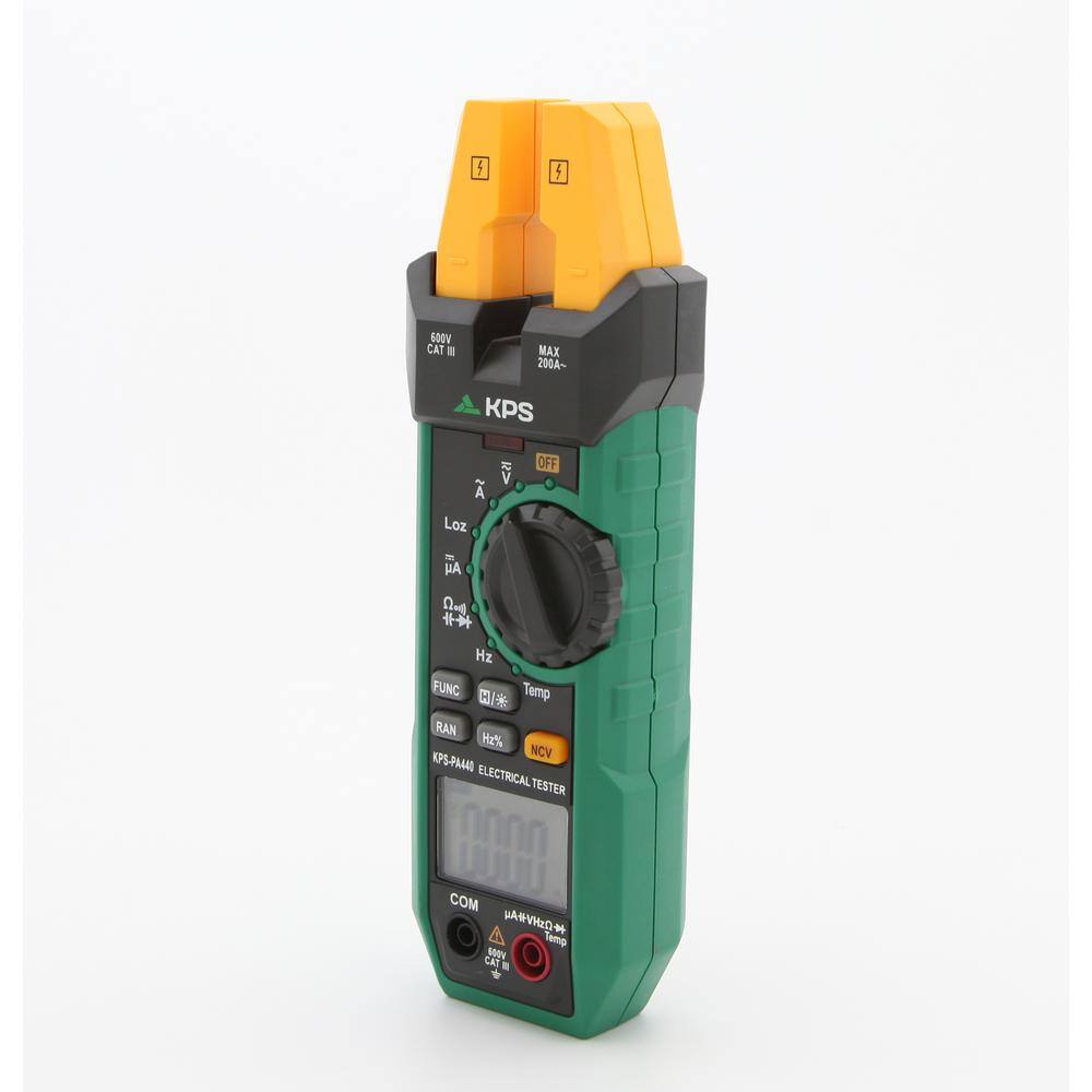 KPS Digital Clamp Meter with Open Maxillary 12 mm (0.5 in.) Voltage DCAC 600-Volt KPS-PA440