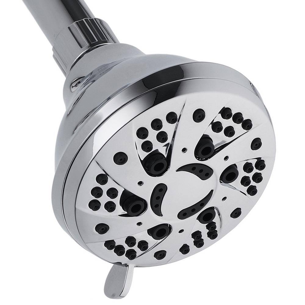 AquaDance 6-Spray 4 in. Single Wall Mount Body spray Fixed Adjustable Shower Head in Chrome 3301