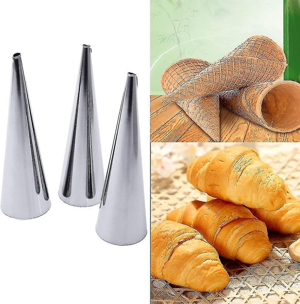 Cream Horn Molds 12pcs Large Size 4.7 Inch Baking Cones Stainless Steel Roll Horn Forms Conical Dani