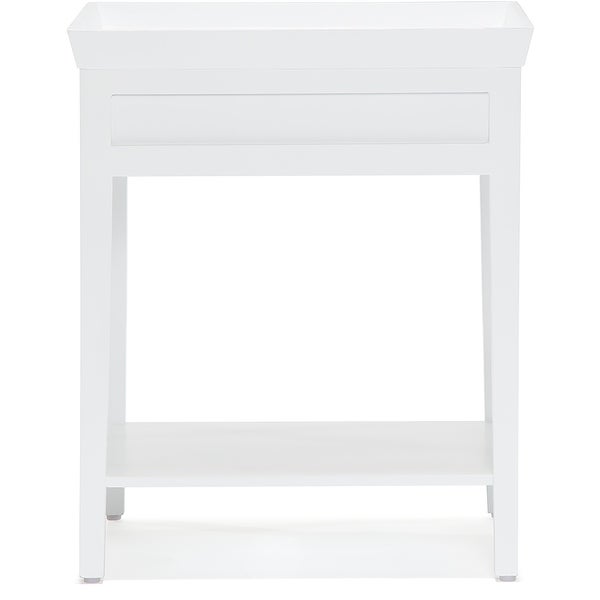 Finch Hampton Side Table with Drawer， White