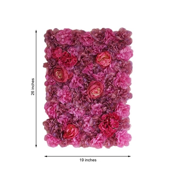 4Pcs Silk Rose Wall Panels