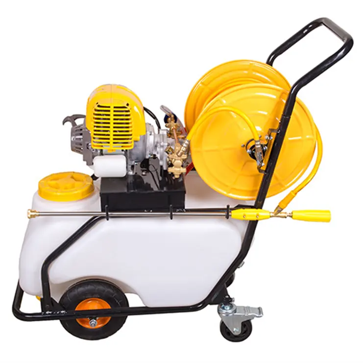 High Pressure Agricultural Power Sprayer with Trolley and Hose Reel