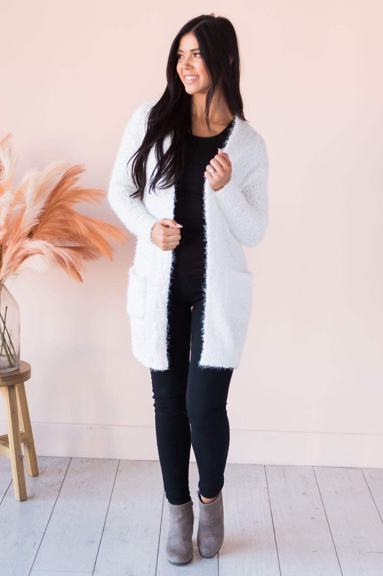 Soft & Cuddly Modest Sweater Cardigan