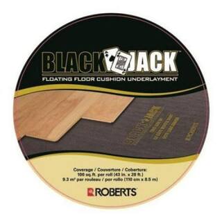 Roberts 600 sq. ft. Value Roll of Black Jack Pro 2-in-1 Laminate Underlayment 70-026-XL